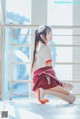 Coser @ 桜 桃 喵 Vol.091: 红色 体操服 (44 photos) P18 No.1c61e8