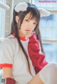 Coser @ 桜 桃 喵 Vol.091: 红色 体操服 (44 photos) P18 No.868cb9