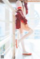 Coser @ 桜 桃 喵 Vol.091: 红色 体操服 (44 photos) P4 No.c68046