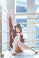 Coser @ 桜 桃 喵 Vol.091: 红色 体操服 (44 photos) P32 No.a9d79d